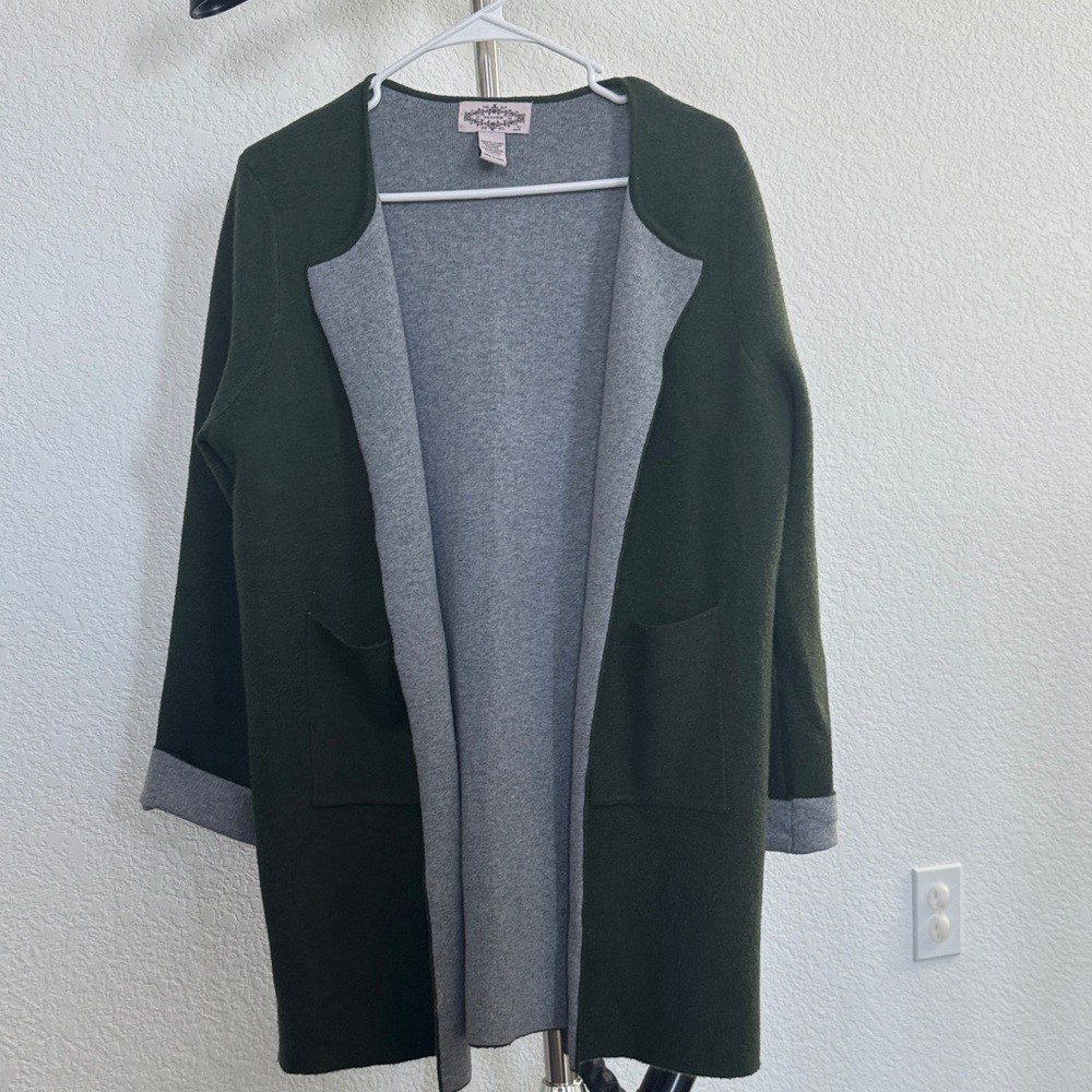 Olivers Dark Green and Gray Cardigan